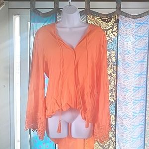 Pretty Orange High Low Top NWOT